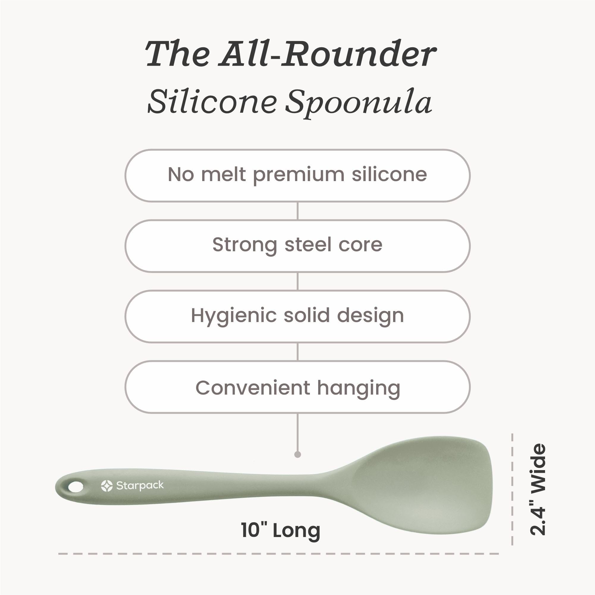 StarPack Home The All Rounder spoonula, dishwasher safe for easy cleanup after cooking.