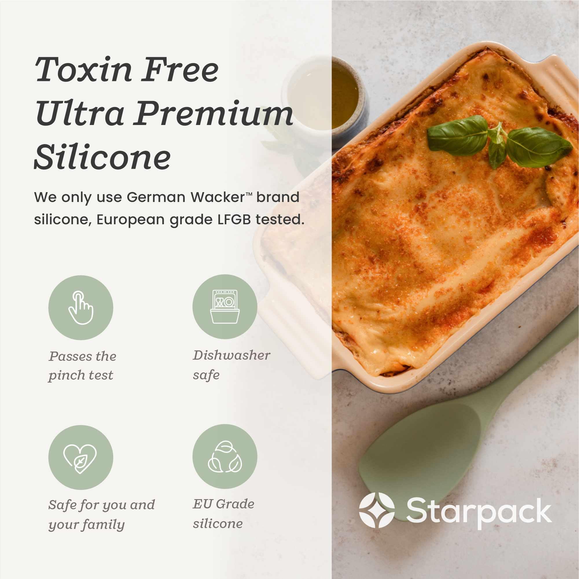 StarPack Home The All Rounder, ergonomic handle for a comfortable grip during cooking.