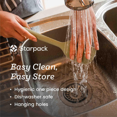 StarPack Home The All Rounder spoonula safe for ceramic and nonstick cookware.