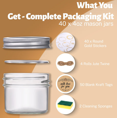 Starside mini jars suit jams, honey, spices, and gifting.