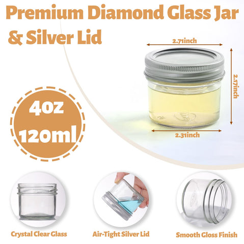 Starside silver lid and band provide a reliable leakproof seal.