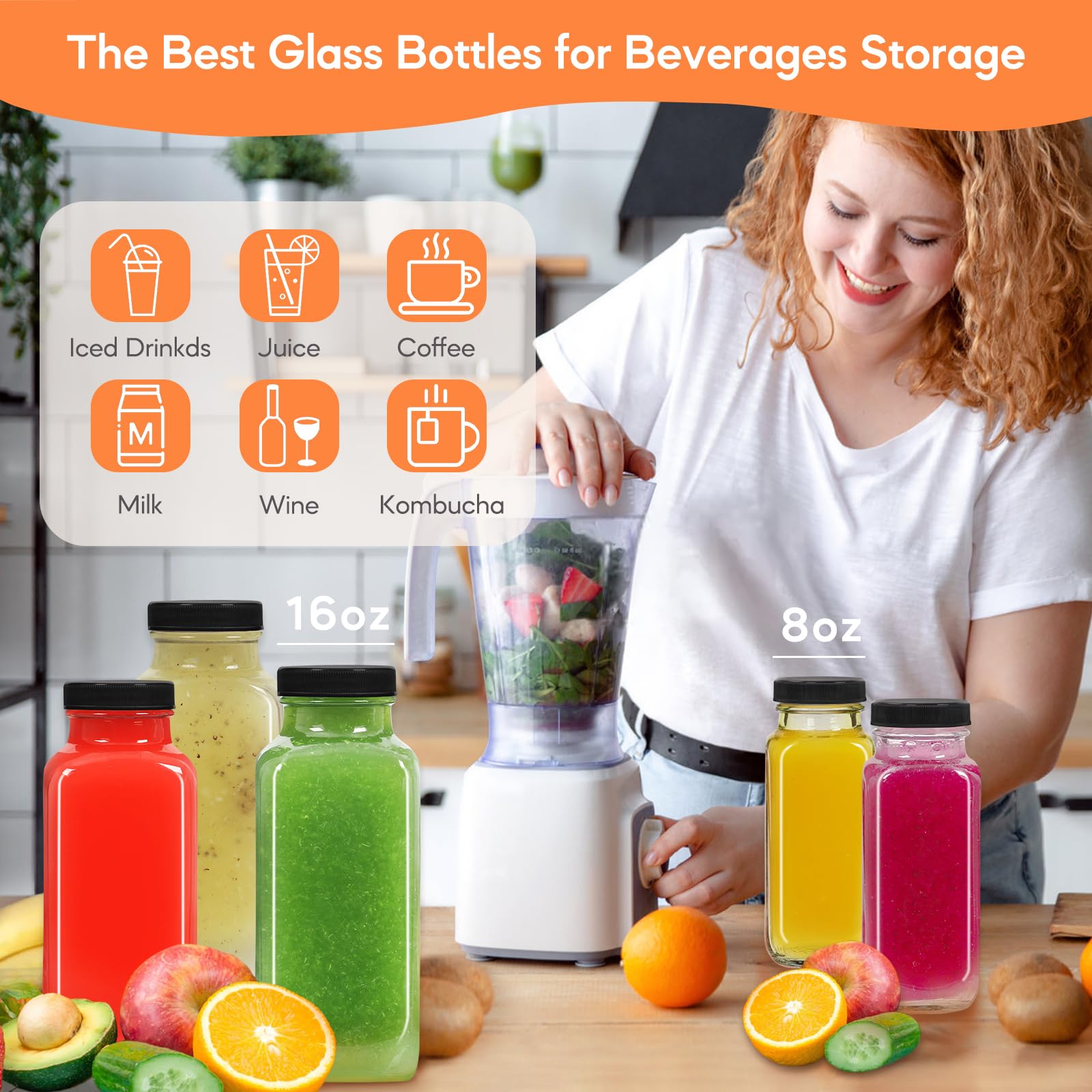 STARSIDE soft sponge bottle brush cleans corners without scratching glass