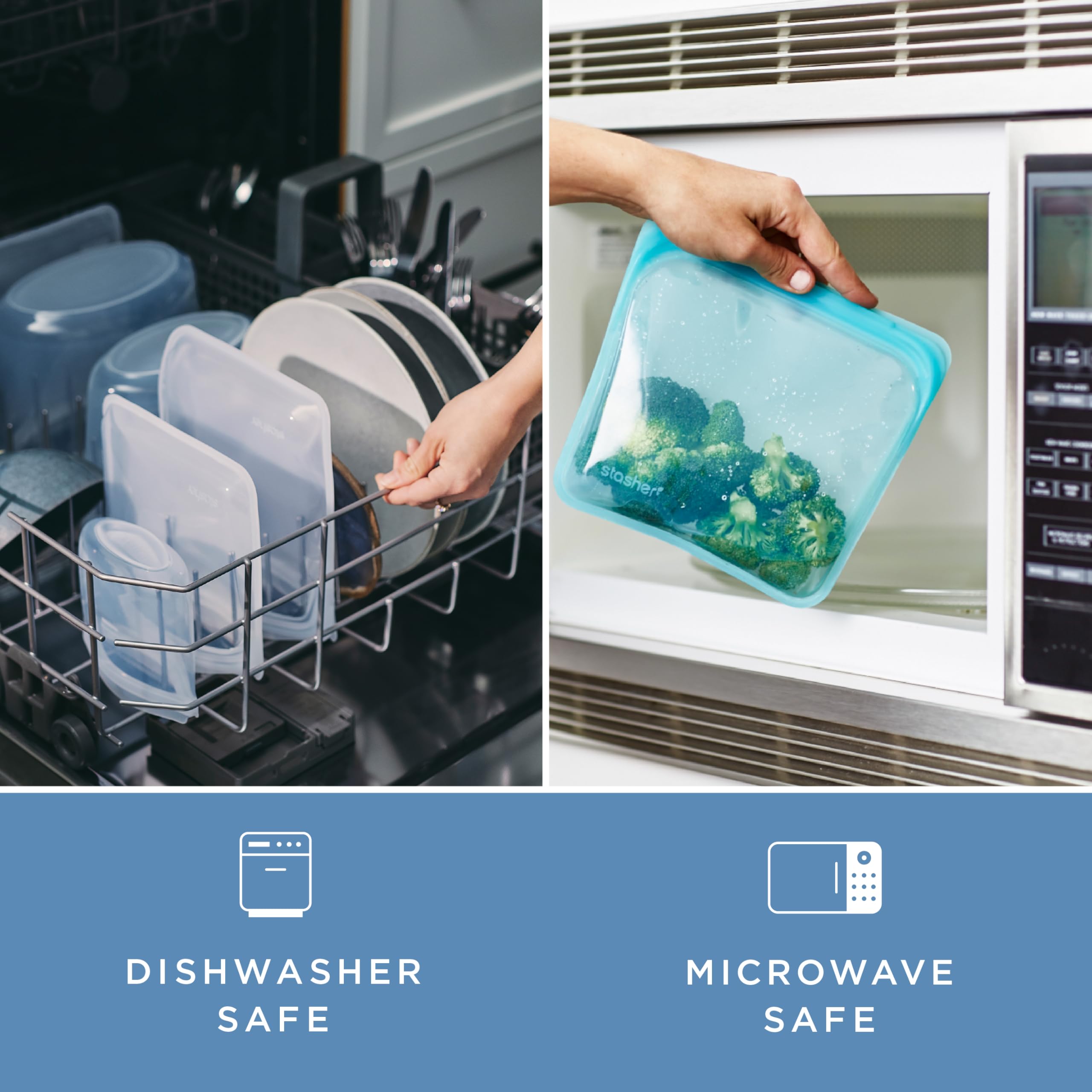 Stasher helps reduce single-use plastic waste.