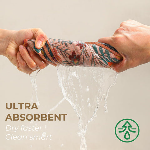 Towels dry quickly to prevent odors and extend time between washes.
