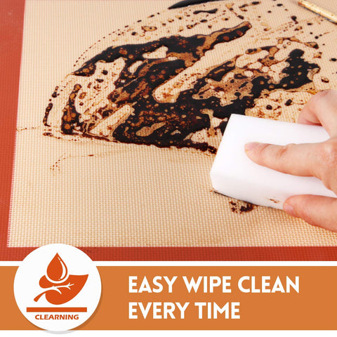 STATINT dishwasher-safe silicone baking mat that cleans easily.