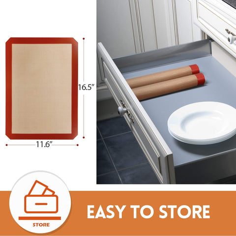 STATINT non-stick silicone mat helps reduce oil use.