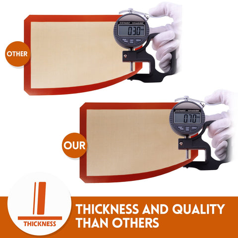 STATINT silicone mat for dough rolling with minimal sticking.