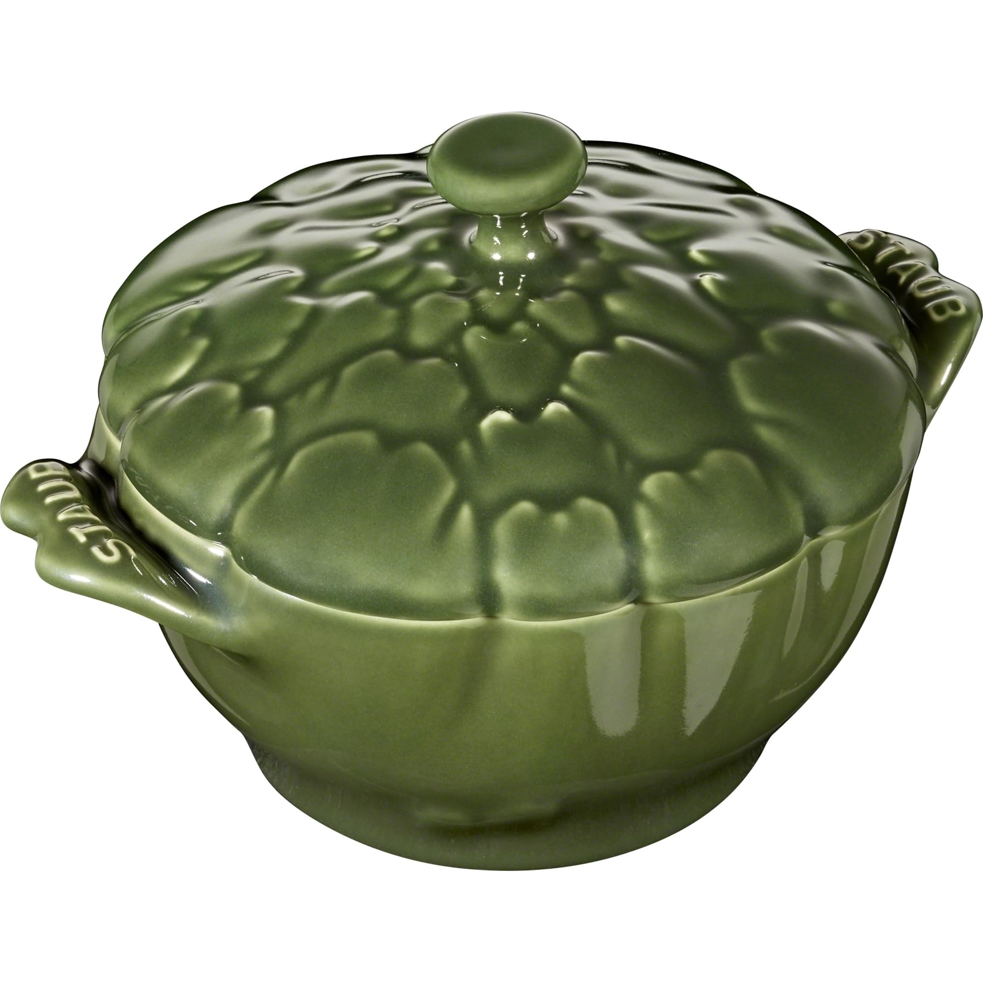 Staub Artichoke Cocotte Basil oven-to-table presentation.