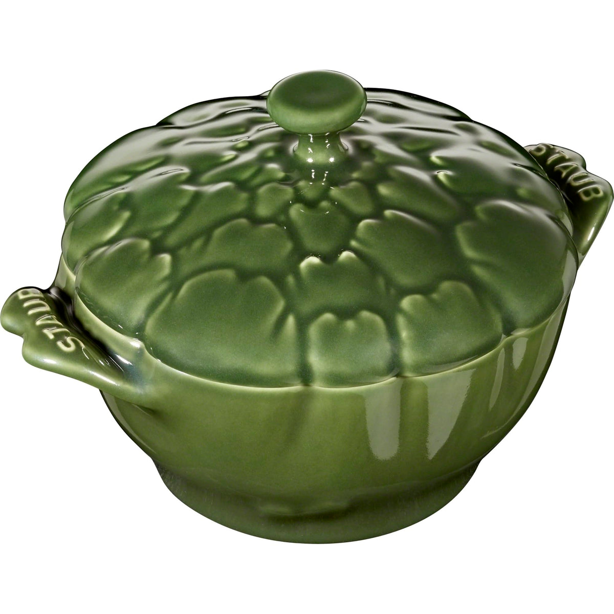 Staub Artichoke Cocotte Basil oven-to-table presentation.