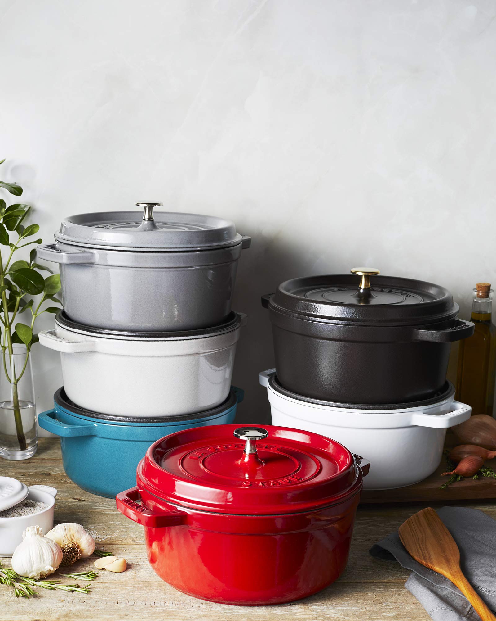 Staub heat-retention design keeps soups warm for serving