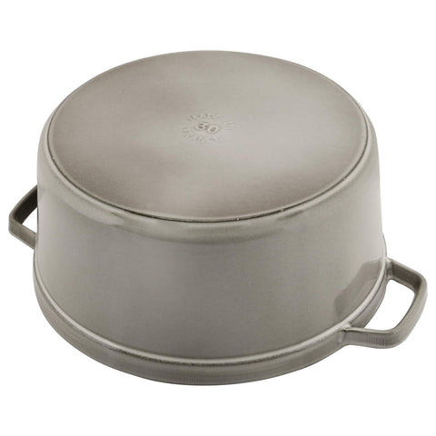 Staub enamel finish transitions from kitchen to table with elegant appeal