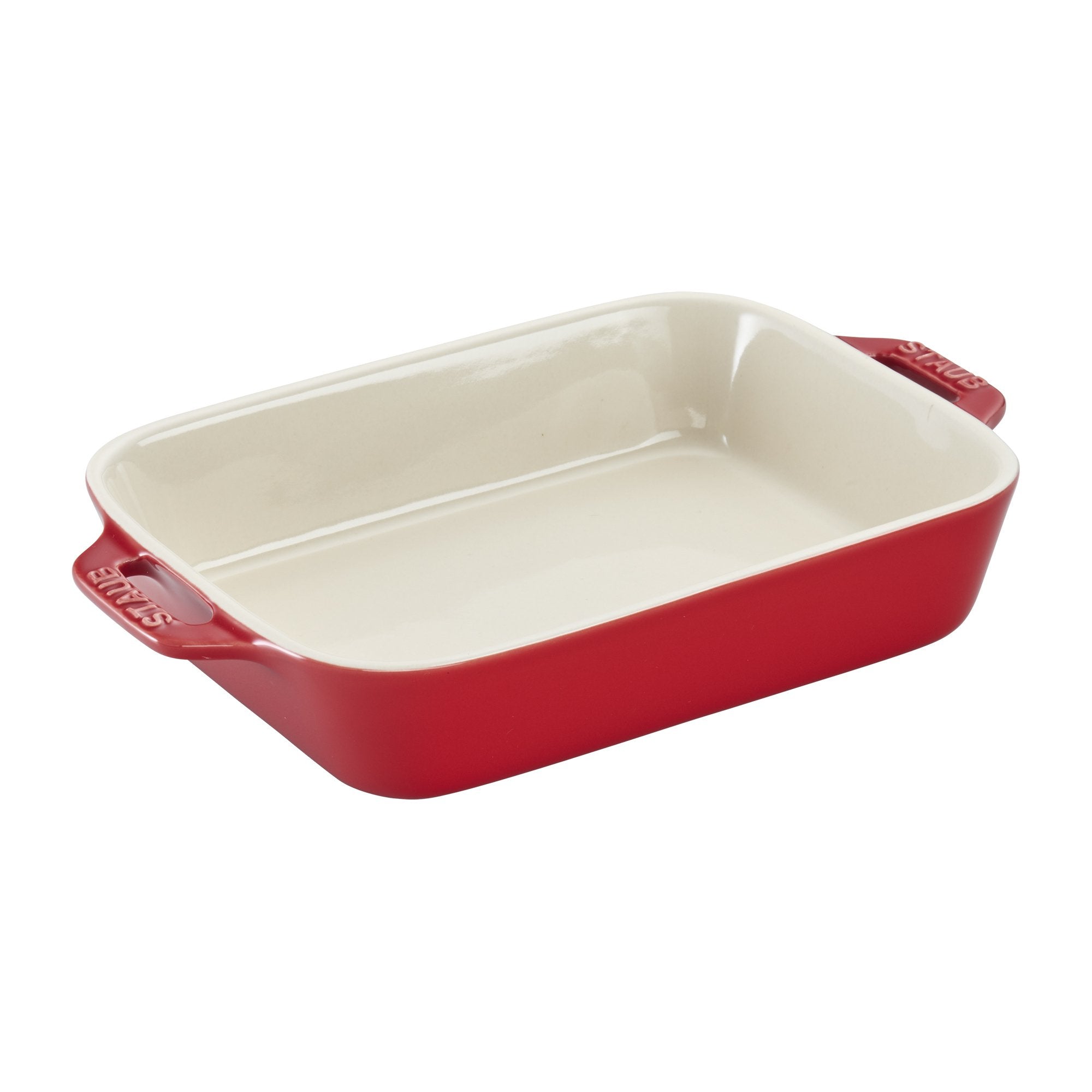 Staub oval bake dish 9 inch ready for casseroles and leftovers.