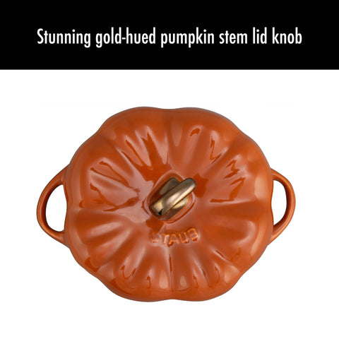 STAUB pumpkin has a scratch-resistant glaze for lasting beauty.
