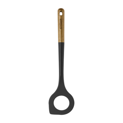 STAUB Risotto Spoon safe for nonstick cookware and high heat.