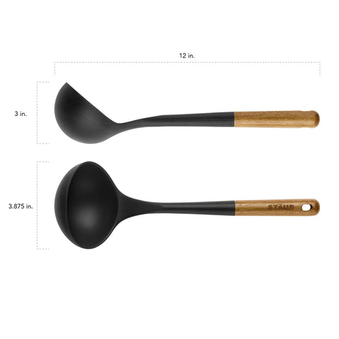 STAUB silicone tools offer high-heat resistance for versatile cooking tasks.