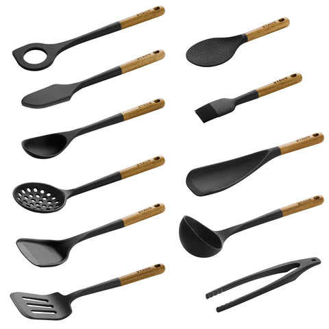 STAUB tools hang neatly thanks to the built-in loops for organized storage.