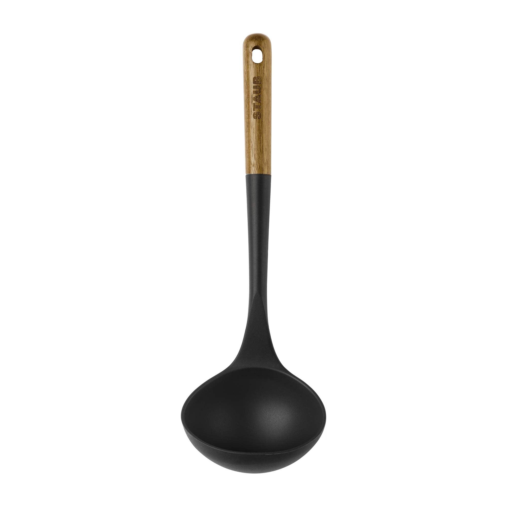 STAUB ladle is scratch-resistant and safe for nonstick surfaces.