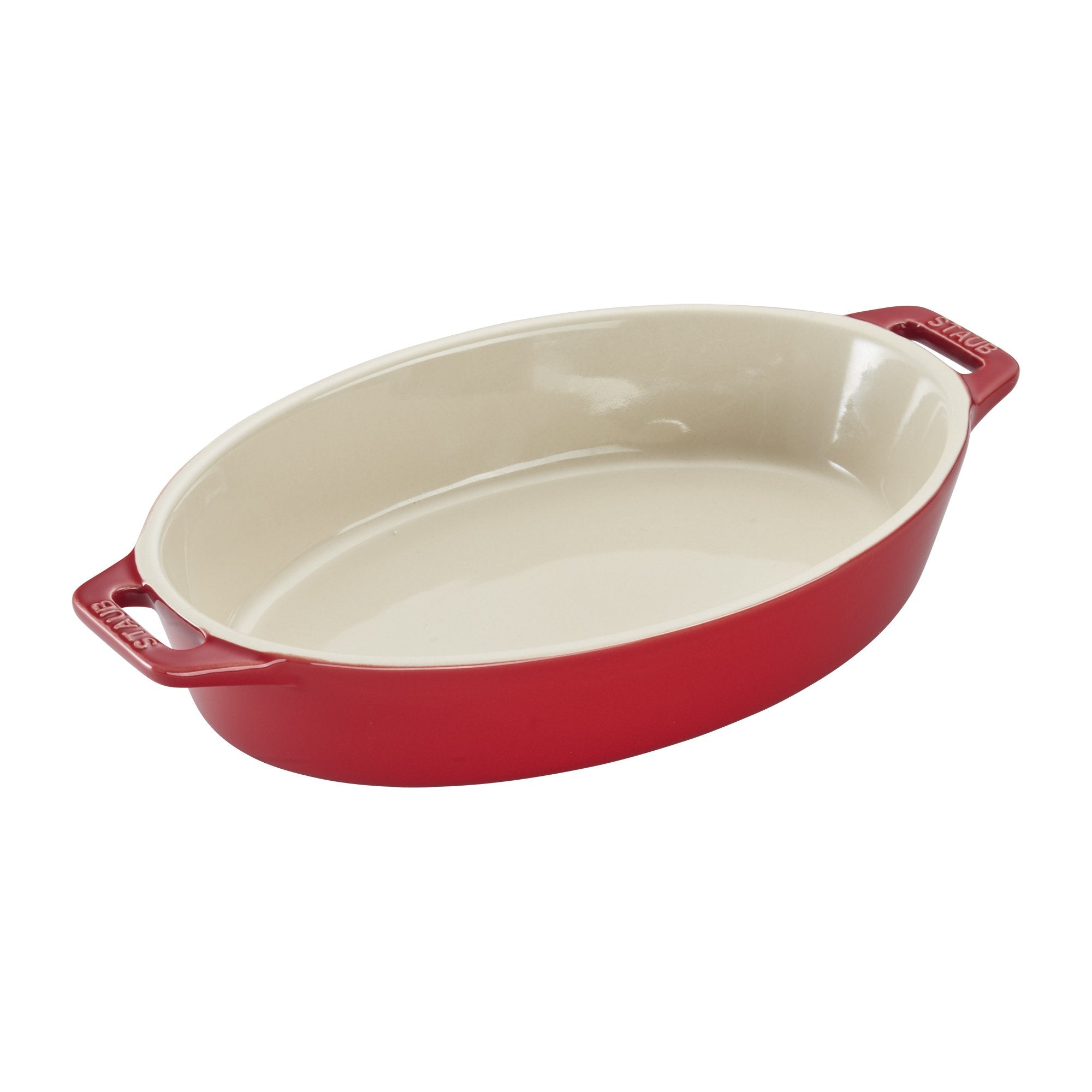 Staub square bake dish 9x9 with lid for heat retention.