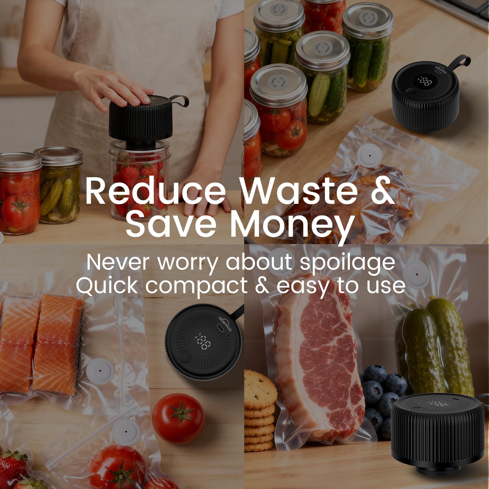 Compact Staweiger sealer fits neatly in a kitchen drawer