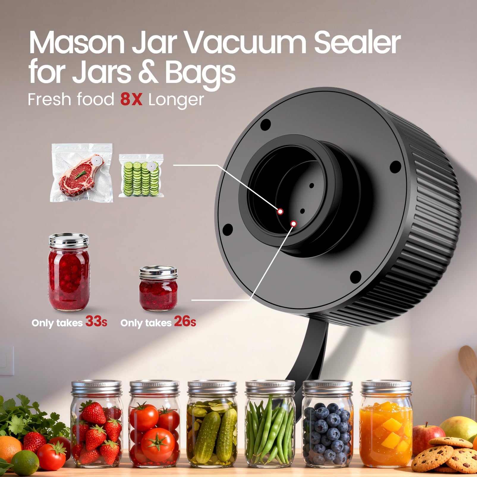 Staweiger kit includes wide-mouth lids for jars, ready for sealing