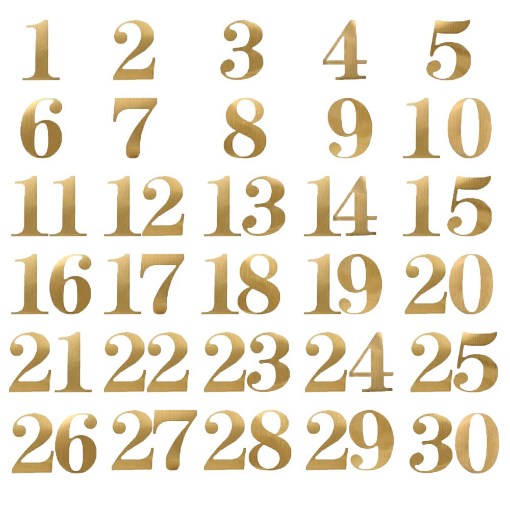 StayMax 1-30 wedding number sticker for table decor and clear seating.