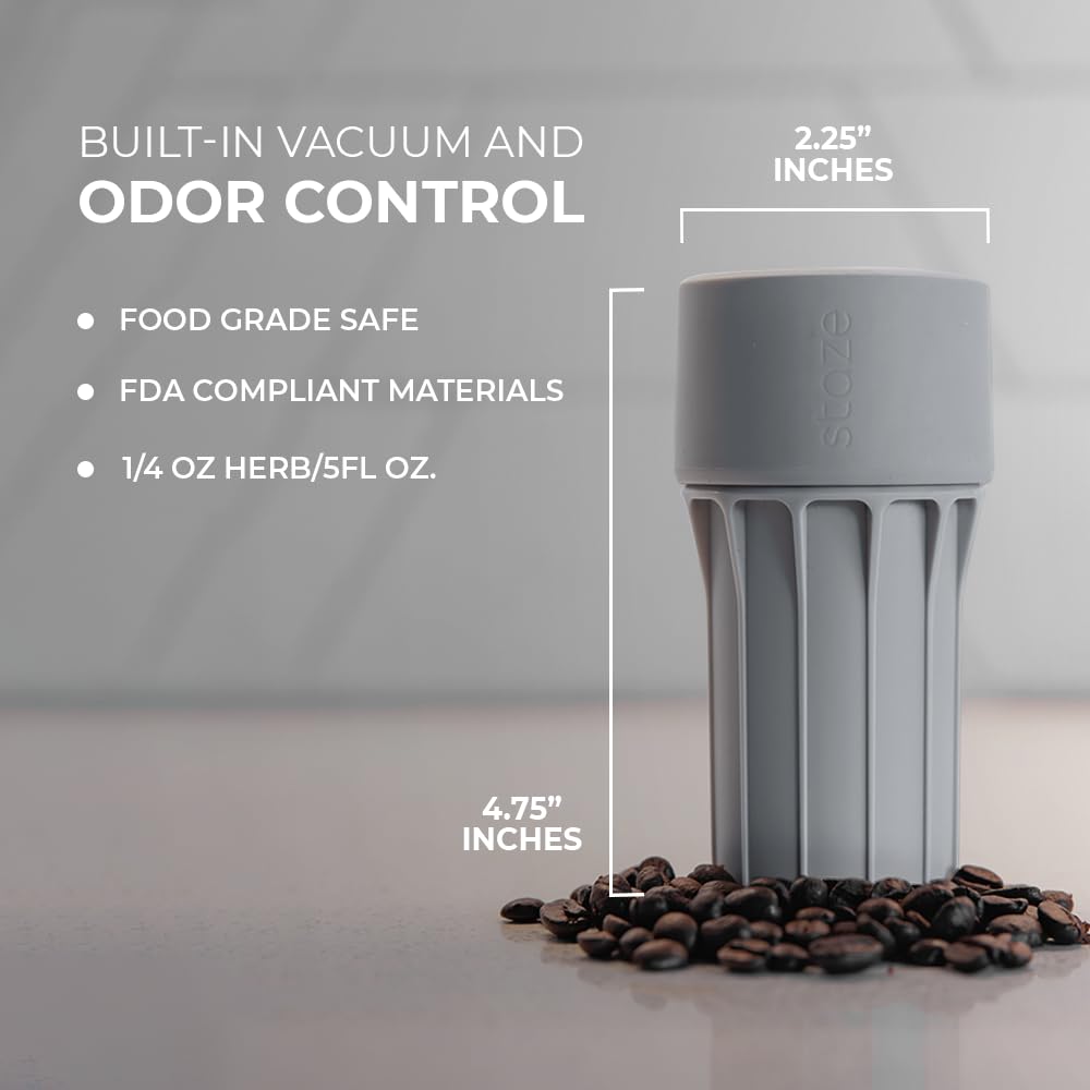 Staze durable travel jar offers lightweight, secure on the go storage.