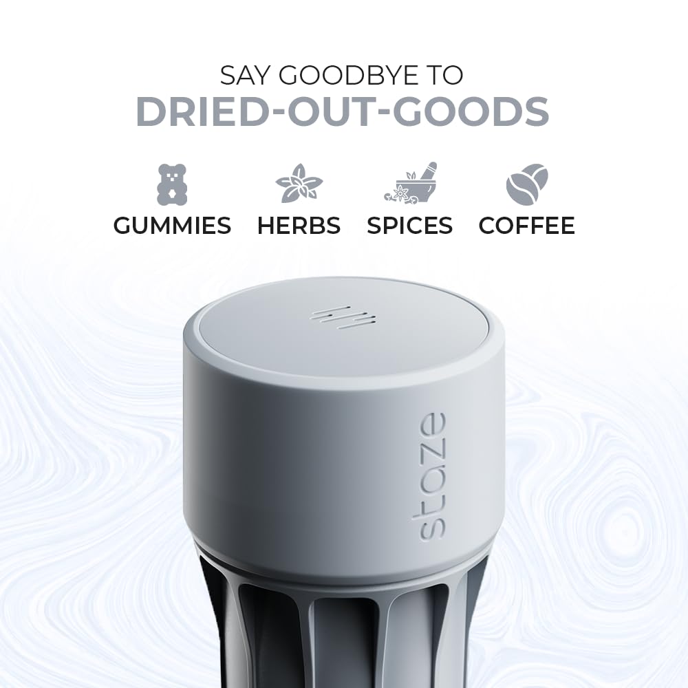 Staze odor minimization reduces scent transfer for spices and tea.