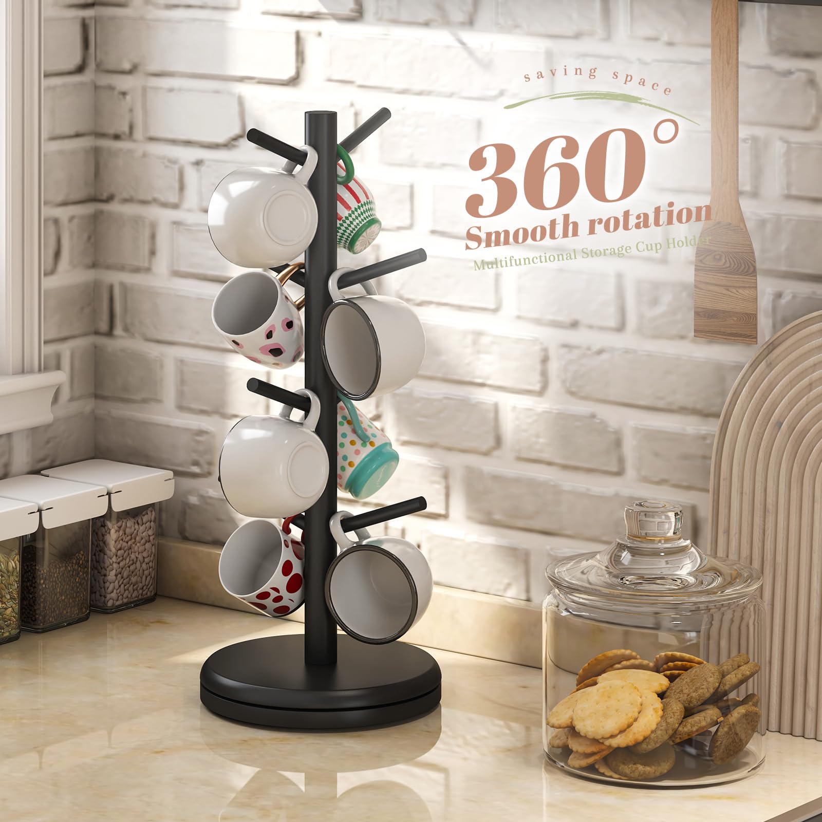 STDDRE coffee bar mug rack with modern design for stylish display