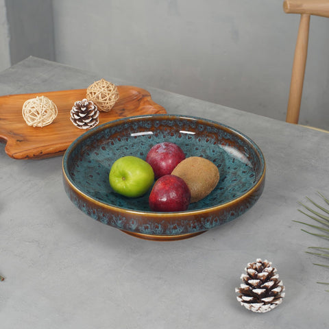 STE-CER Peacock bowl side view highlights elegant silhouette and stable base