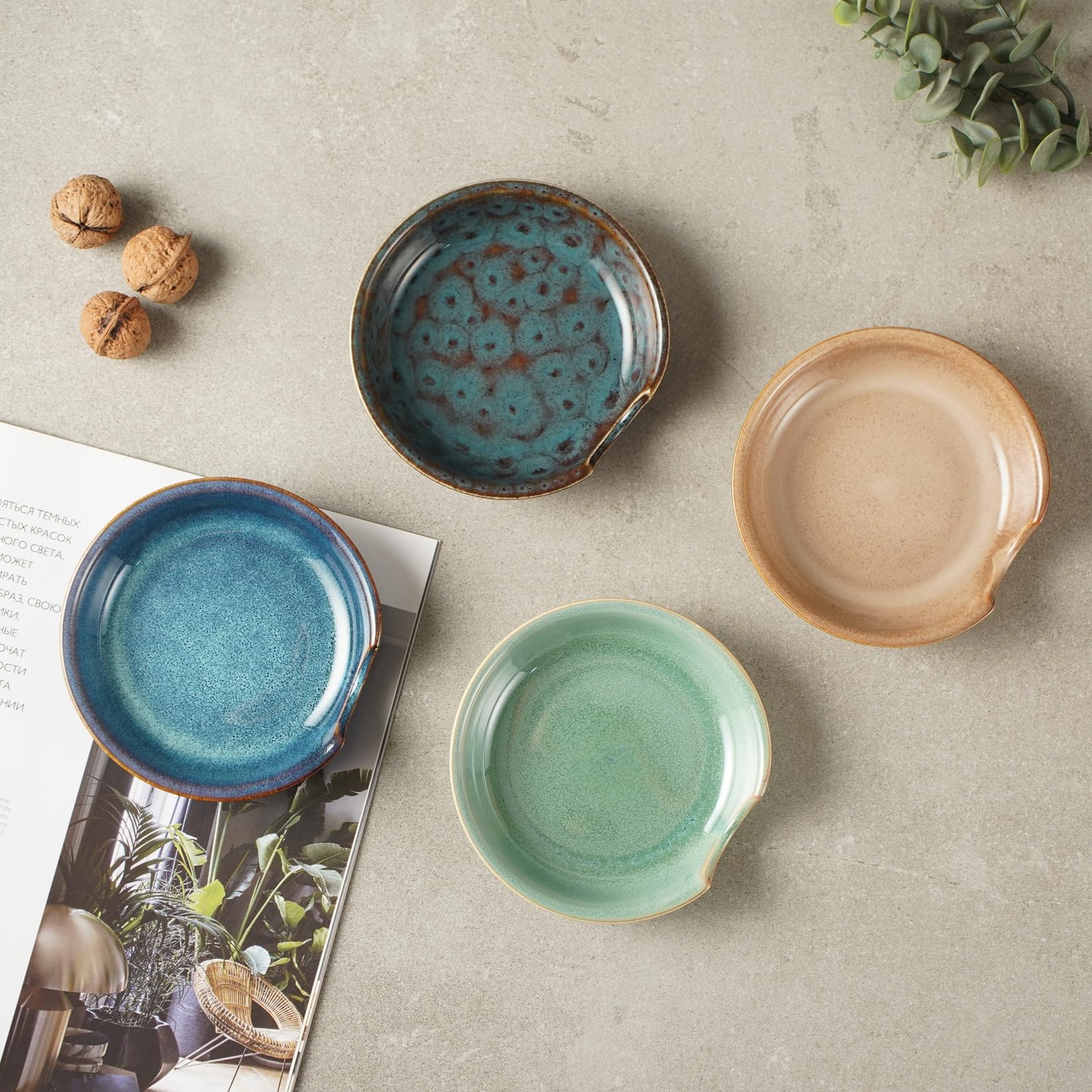 STE-CER dishwasher-safe ceramic spoon rest for easy cleanup.