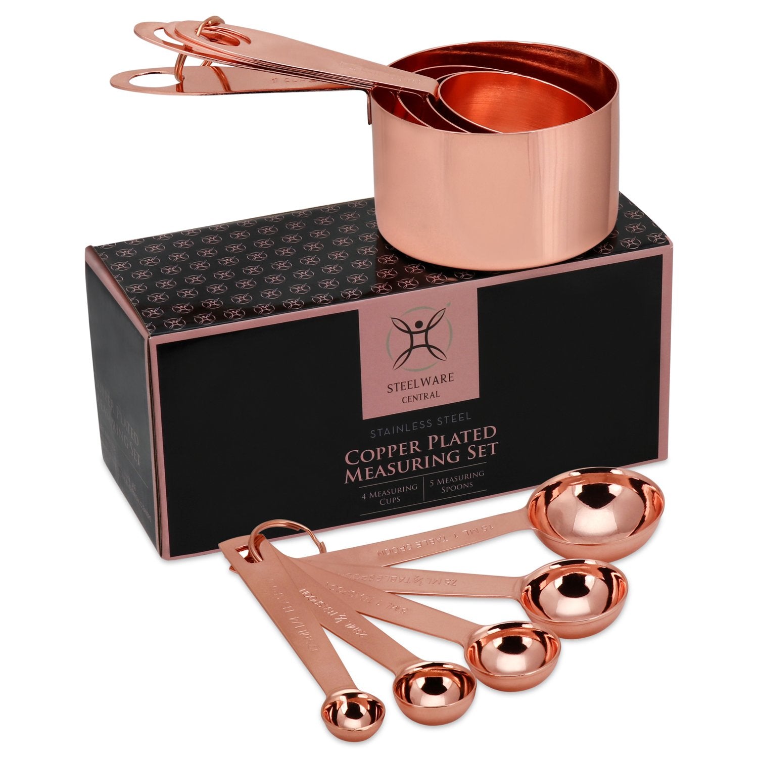Steelware Central copper measuring cups with a durable copper finish for everyday accuracy