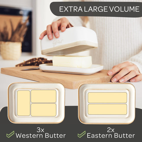 Steinzeit butter dish is dishwasher safe for quick cleanup