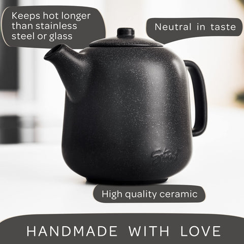 Steinzeit tea pot infuser removable-strainer enables easy loose leaf brewing