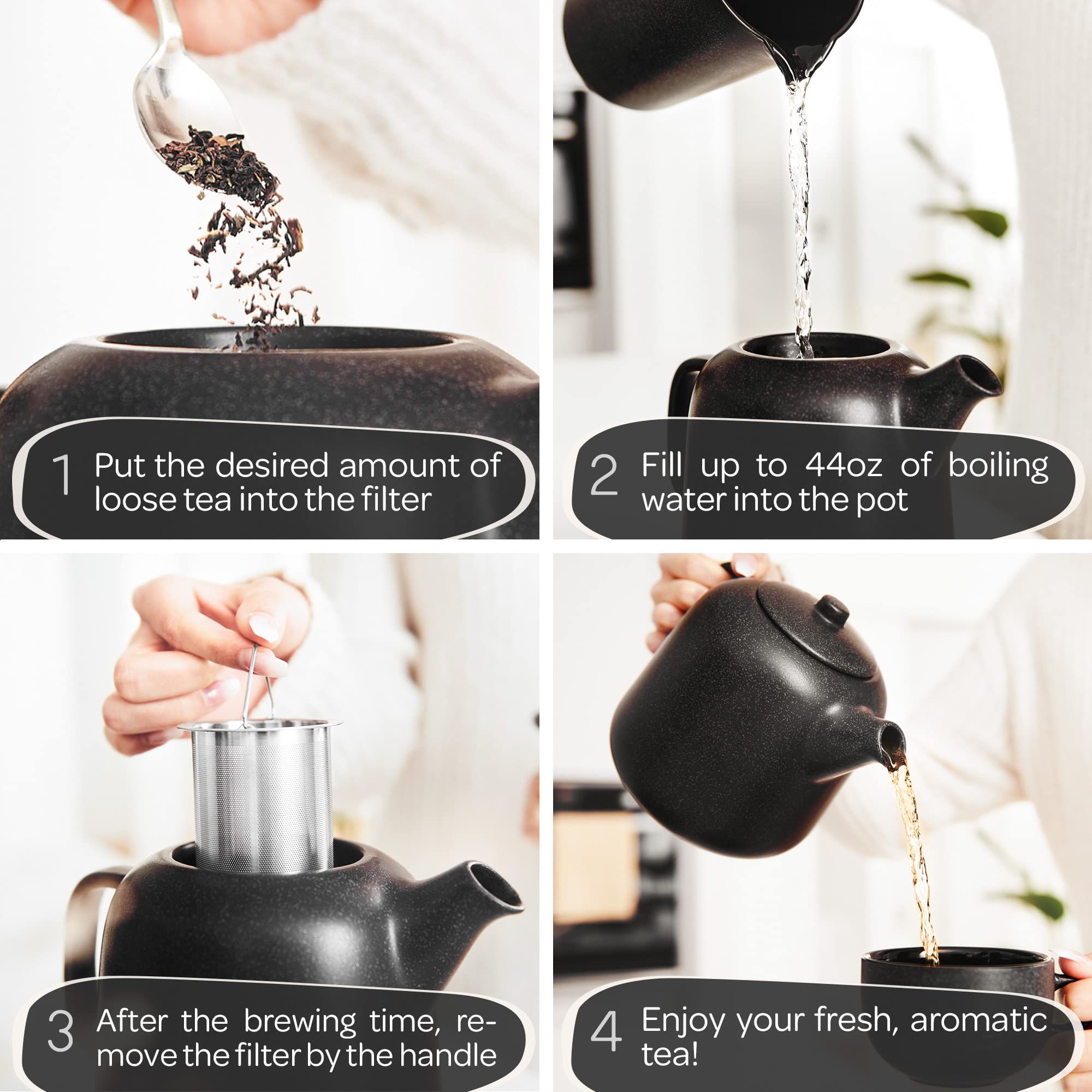 Steinzeit tea serving setup is ideal for quiet evenings and gatherings.