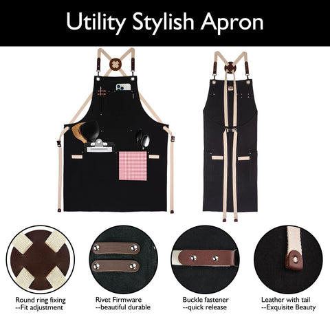 Stenffy 12oz canvas fabric resists wear while daily chores.