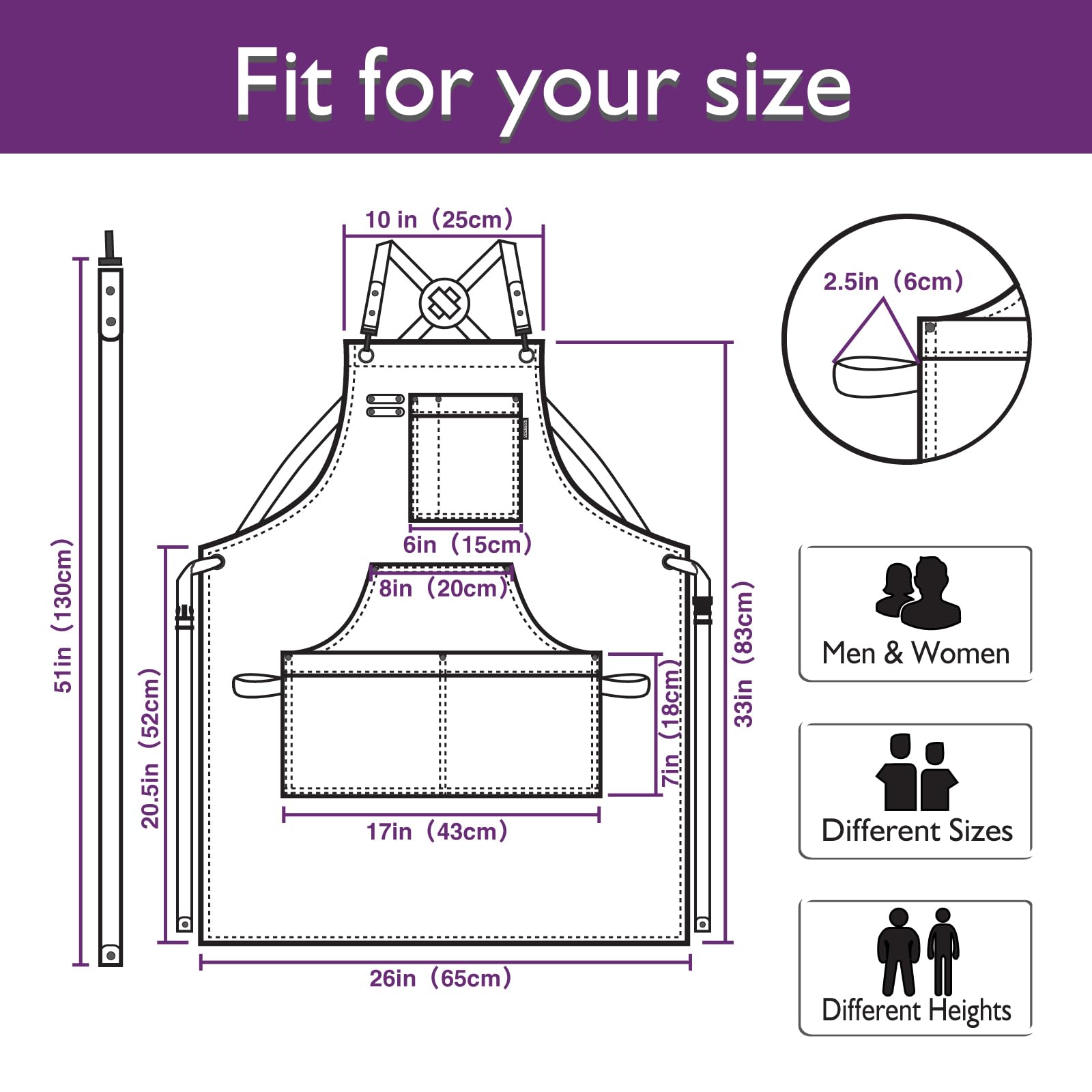 Stenffy wide coverage shows chest to knee protection