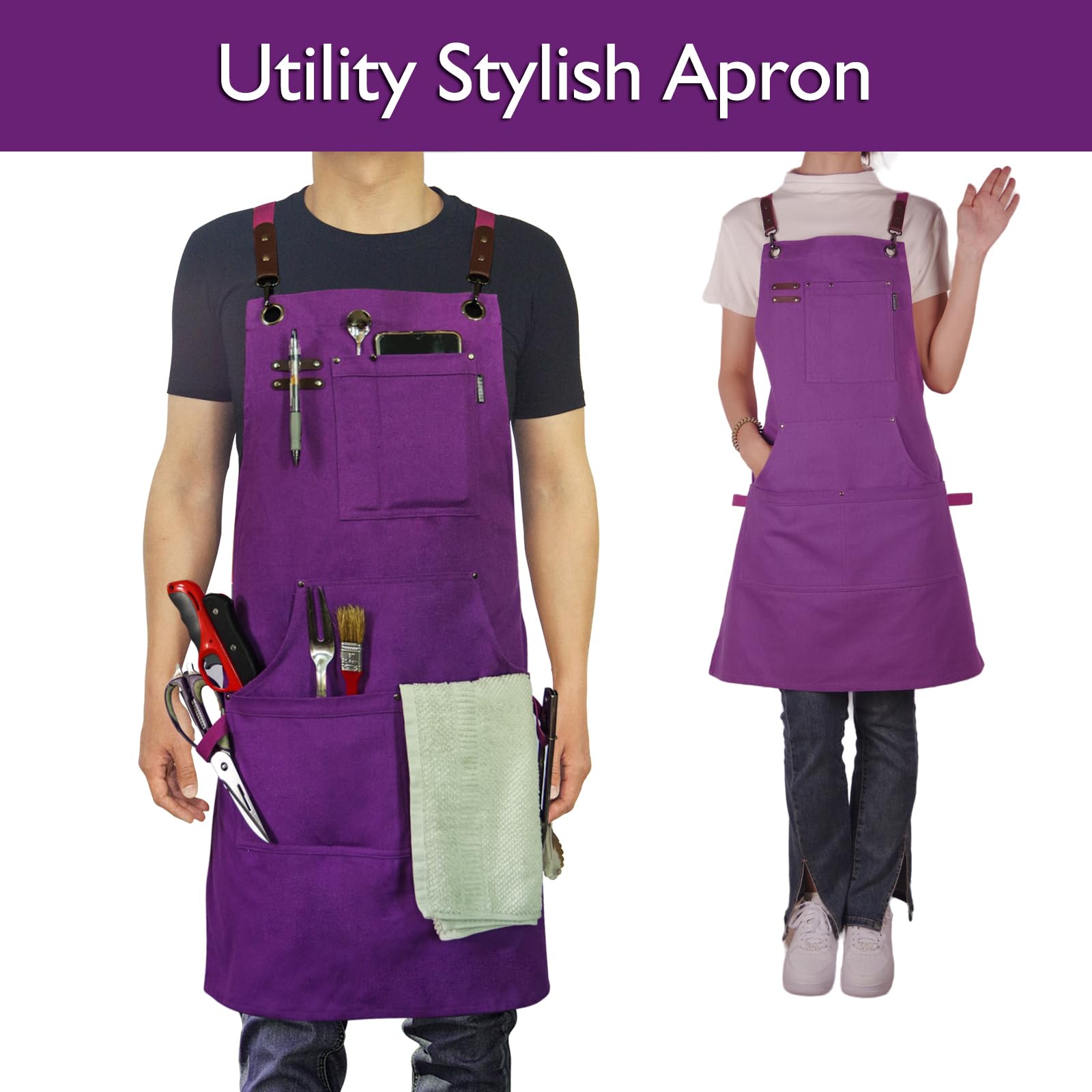Stenffy apron five pockets close-up highlights organized tool storage