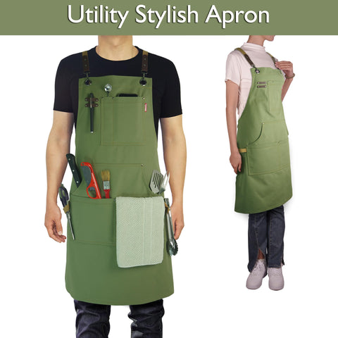 Stenffy apron with full-coverage design protecting clothes