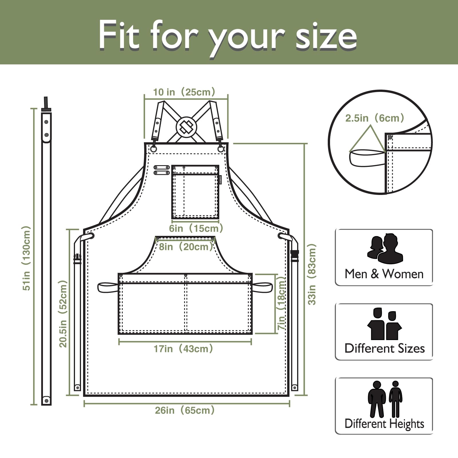Stenffy reinforced pockets with rivets boost durability