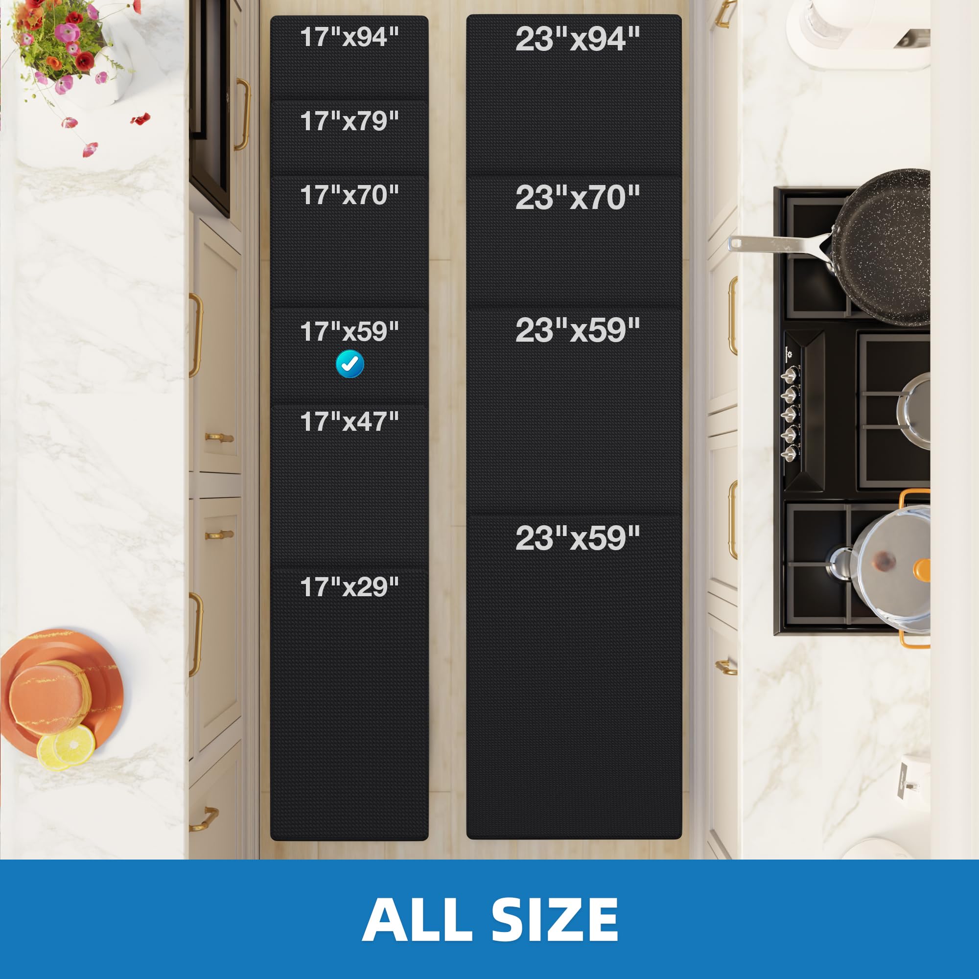 StepAura modern black color complements any kitchen decor.