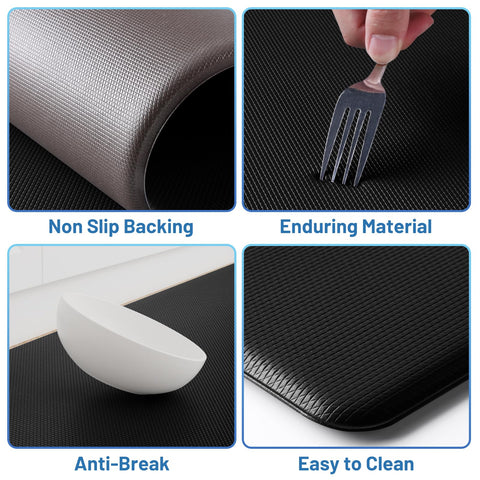 StepLively non-slip back texture ensures secure grip on smooth floors