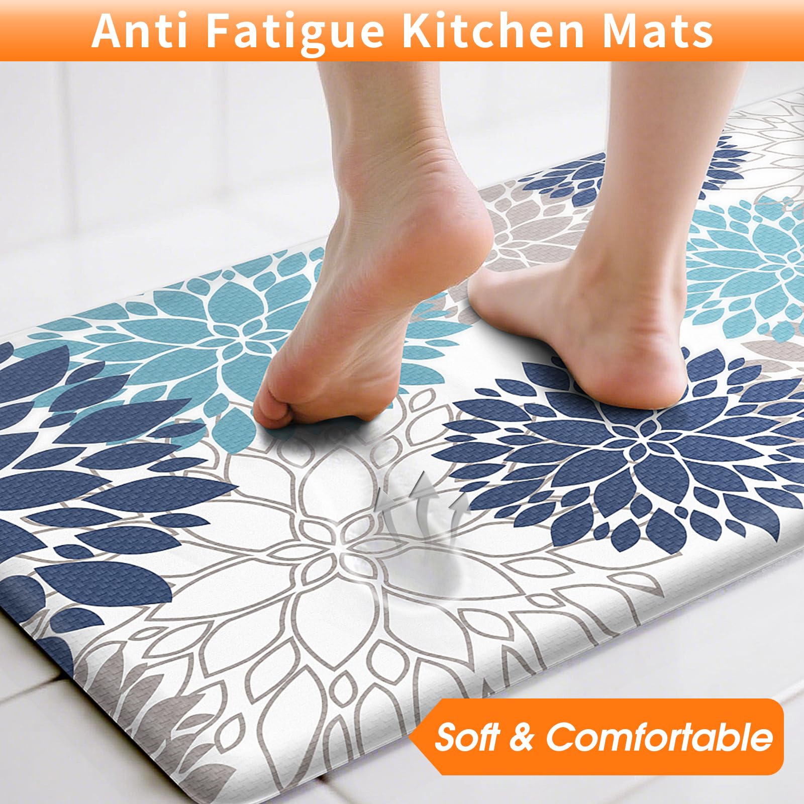 StepLively cushioned mats provide leg support during meal prep