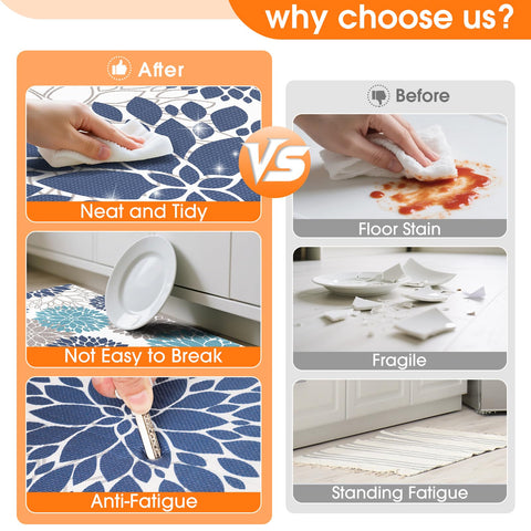StepLively washable PVC surface cleans easily after cooking
