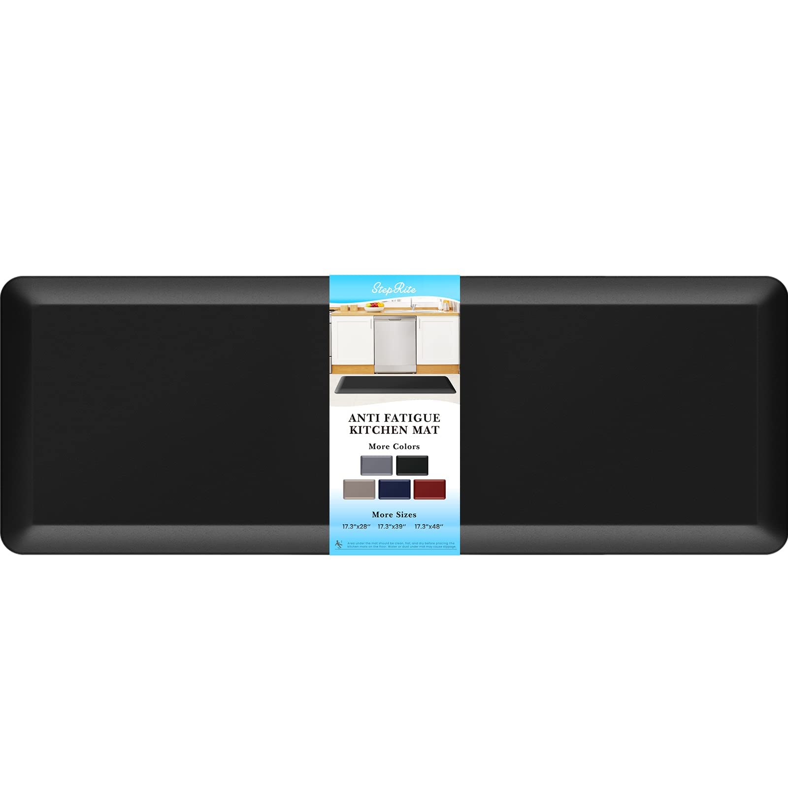 StepRite kitchen mat top view shows a generous surface for comfortable standing.