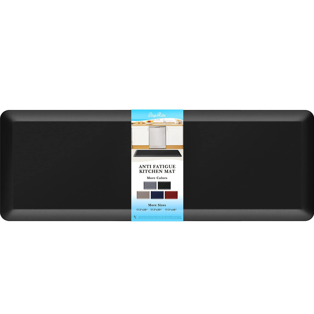 StepRite kitchen mat top view shows a generous surface for comfortable standing.