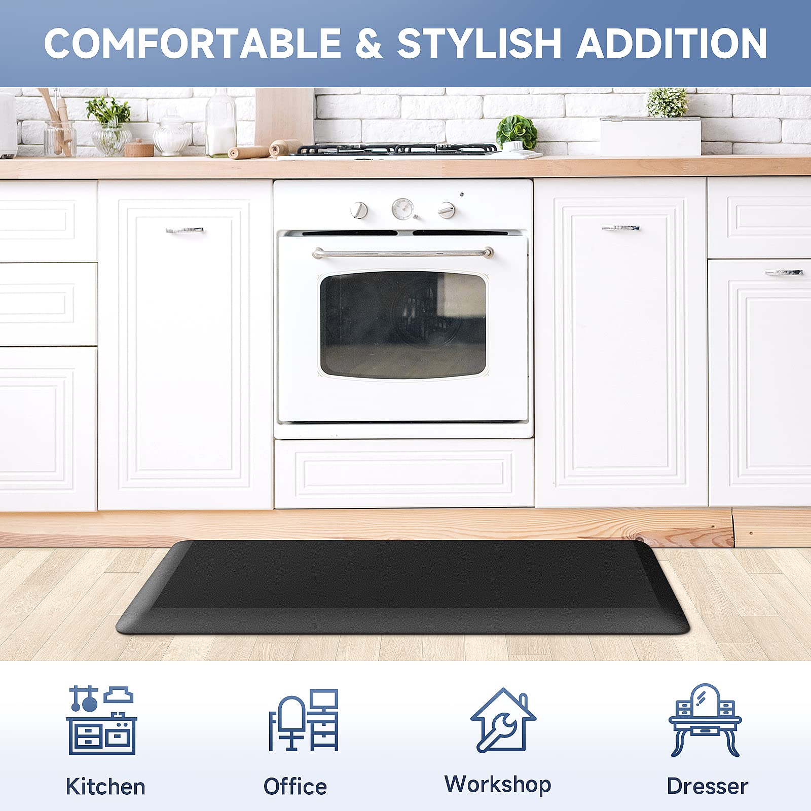 StepRite versatile mat suitable for kitchen, office, and workshop tasks