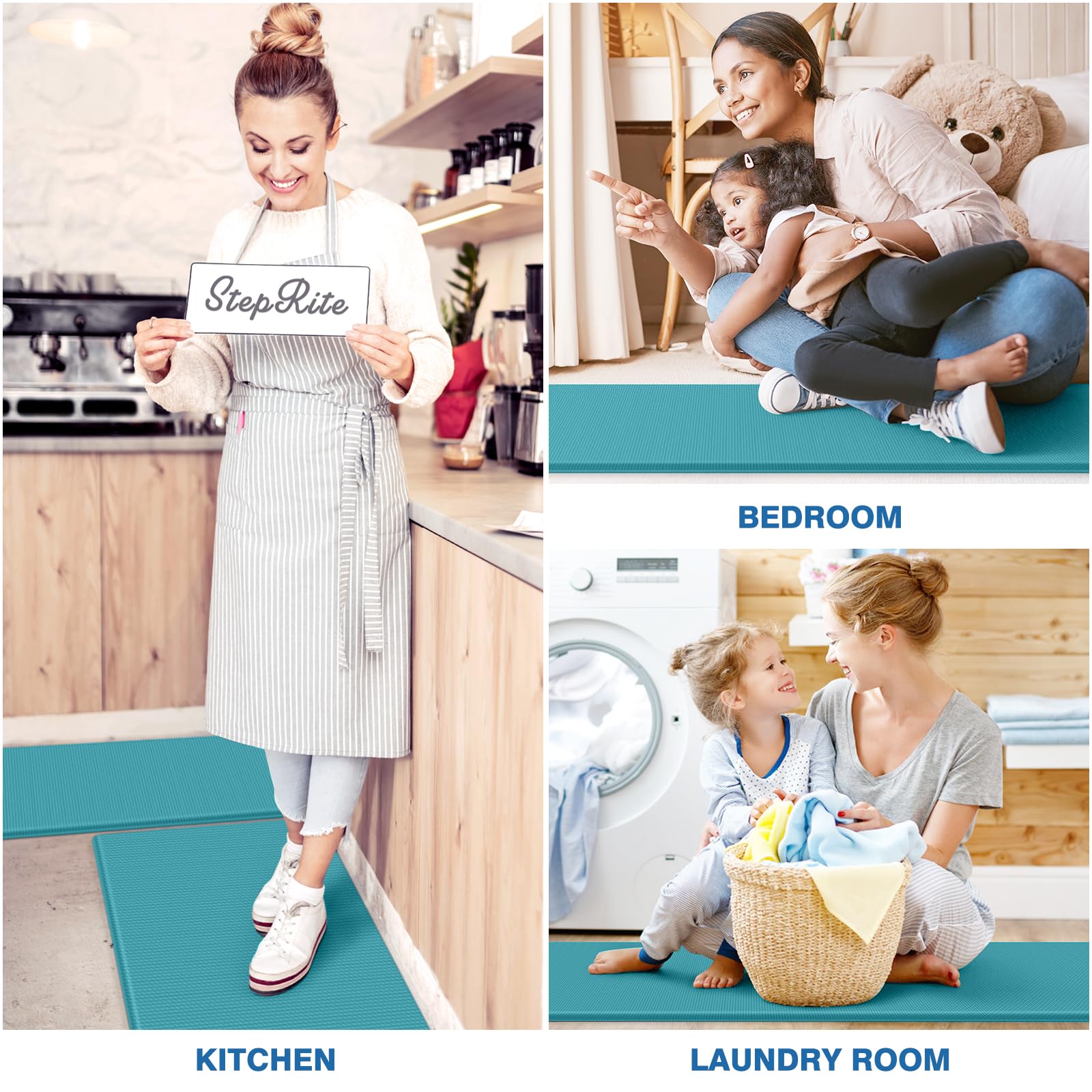 StepRite Kitchen Mat versatile use in kitchen, laundry, and office