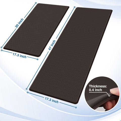 StepRite anti-fatigue cushioning image demonstrates 0.4 inch thickness for comfort.