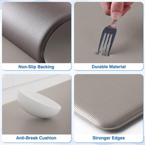 StepRite kitchen mat with non-slip back on wood and tile floors.