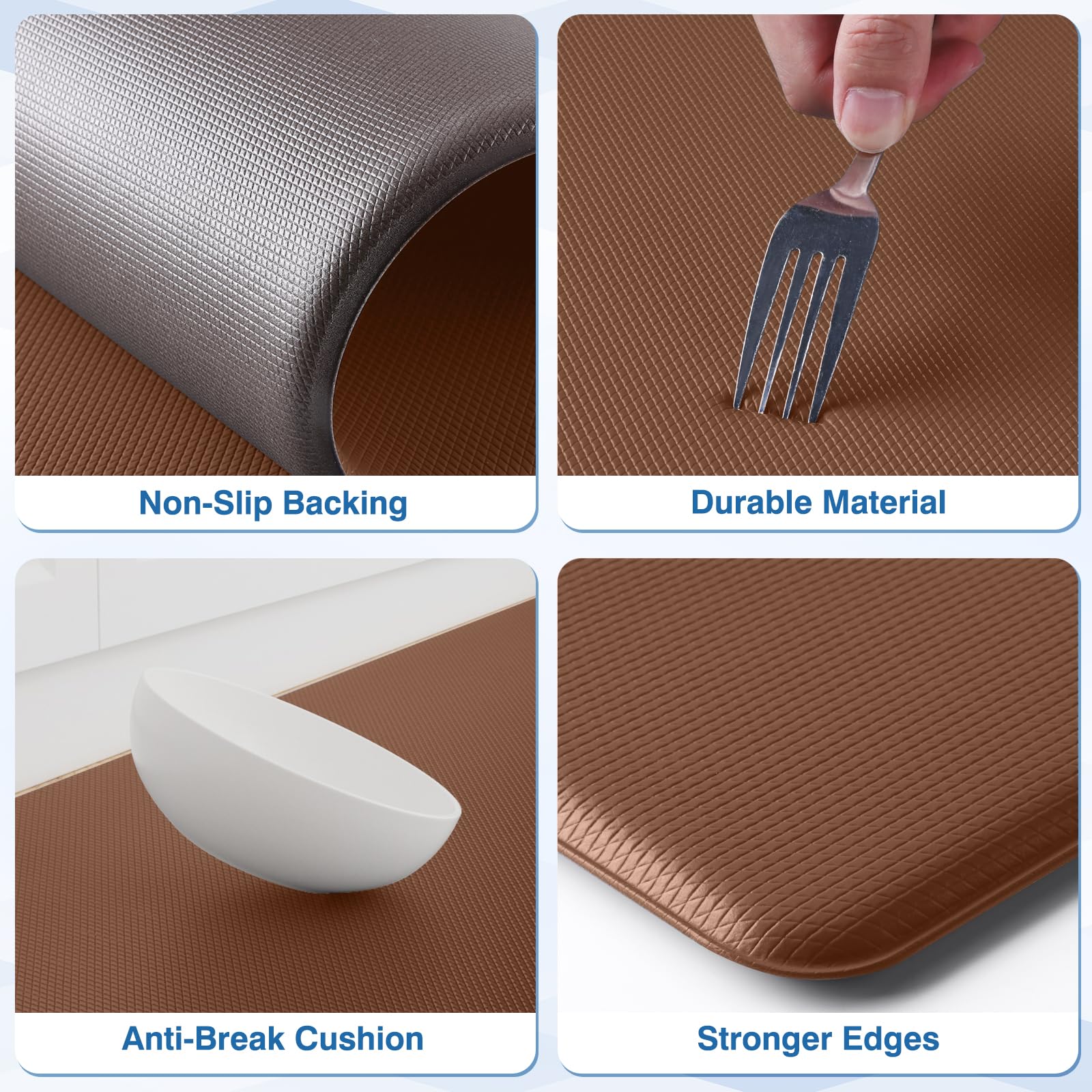 StepRite mats with non-slip backing stay secure on tile or wood